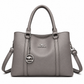 Silver charm tote handbag