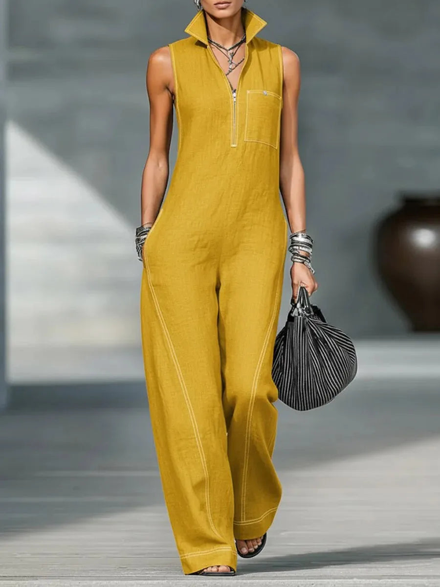 Yellow Wide Leg Jumpsuit