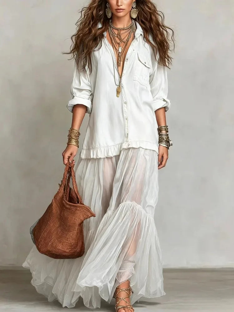 Flowing Tiered Maxi Dress