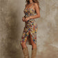 Multicolor spaghetti strap dress