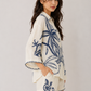 Navy starfish print matching set
