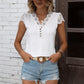 White eyelet lace top