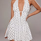 White Halter Mini Dress