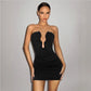 Black Strapless Mini Dress
