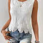 Scalloped hem lace top