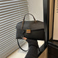 Black structured crossbody bag