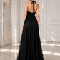 Black Lace Evening Dress