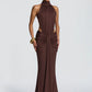 Draped ruched formal dress