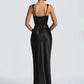 Elegant Black Square Neck Dress