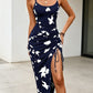 Navy Blue Tie Dye Midi Dress