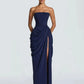Black elegant slit dress