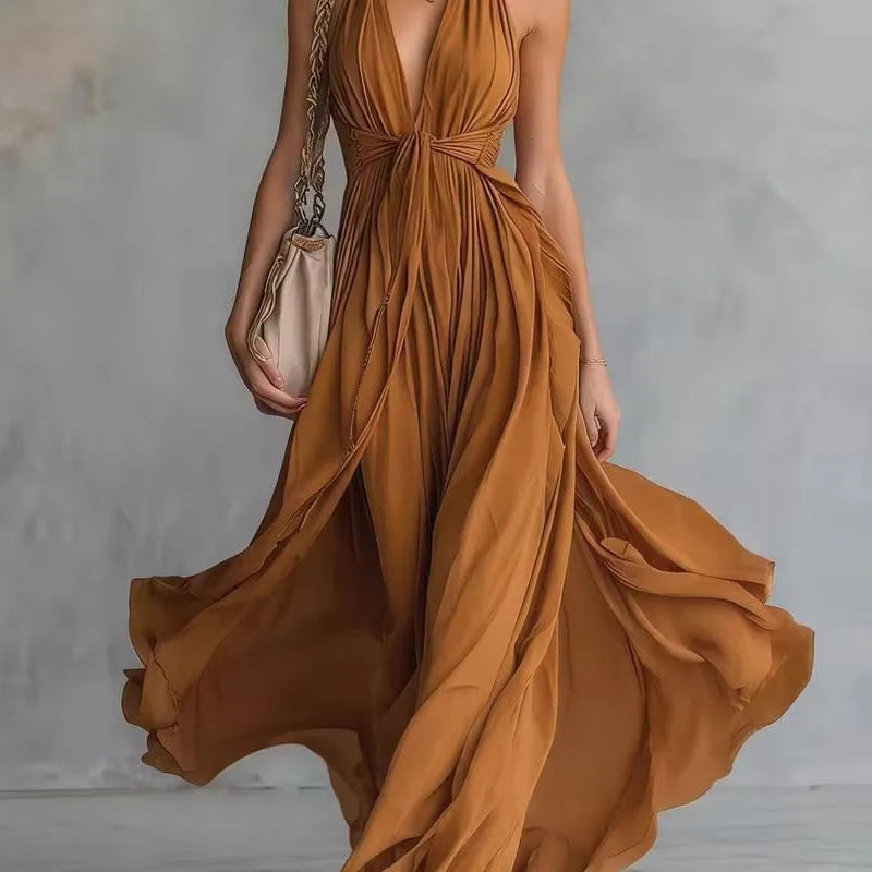 Halter Neck Maxi Dress