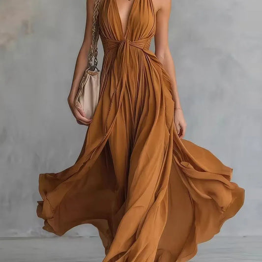 Halter Neck Maxi Dress