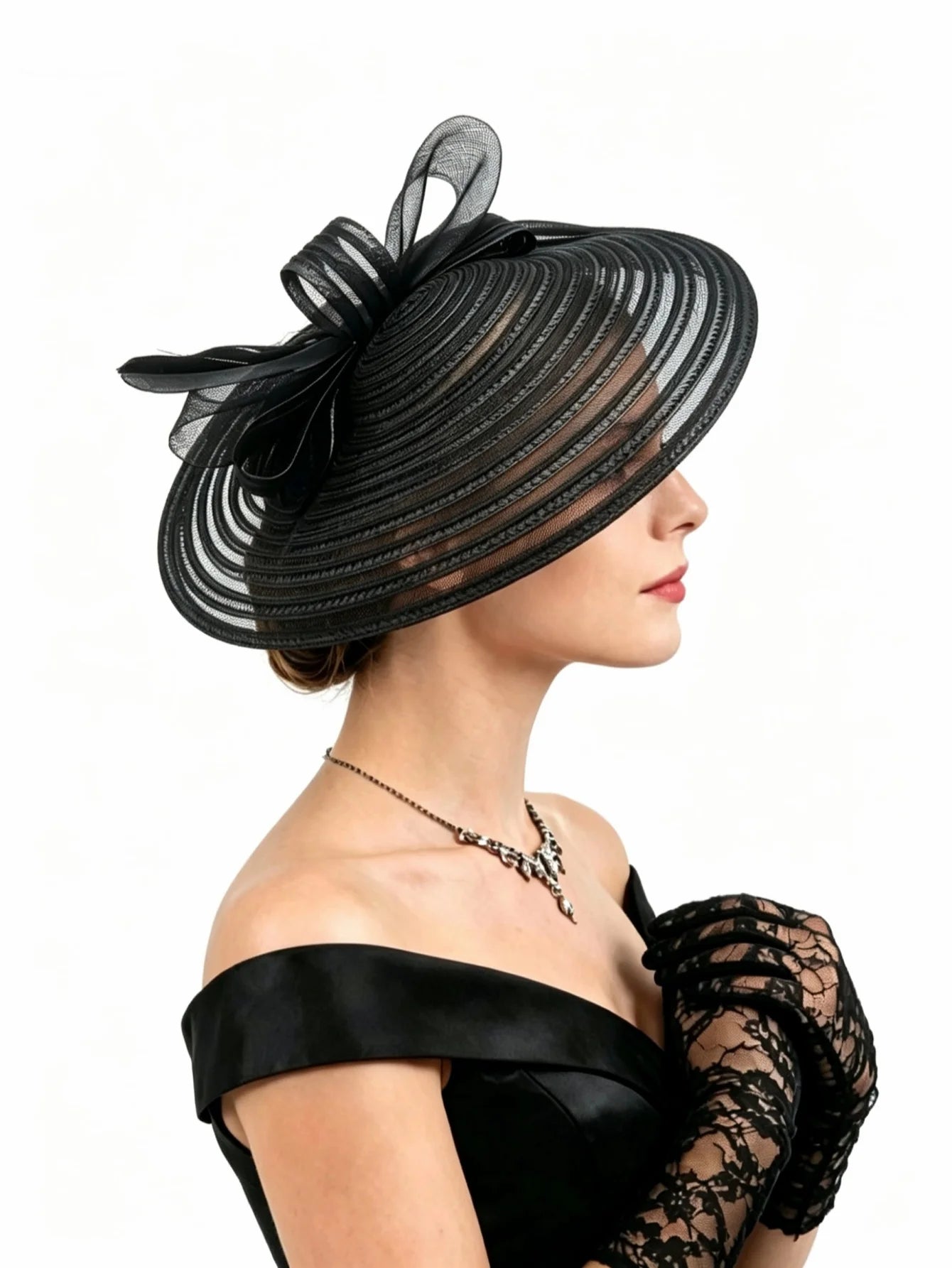 Ribbon Bow Church Hat