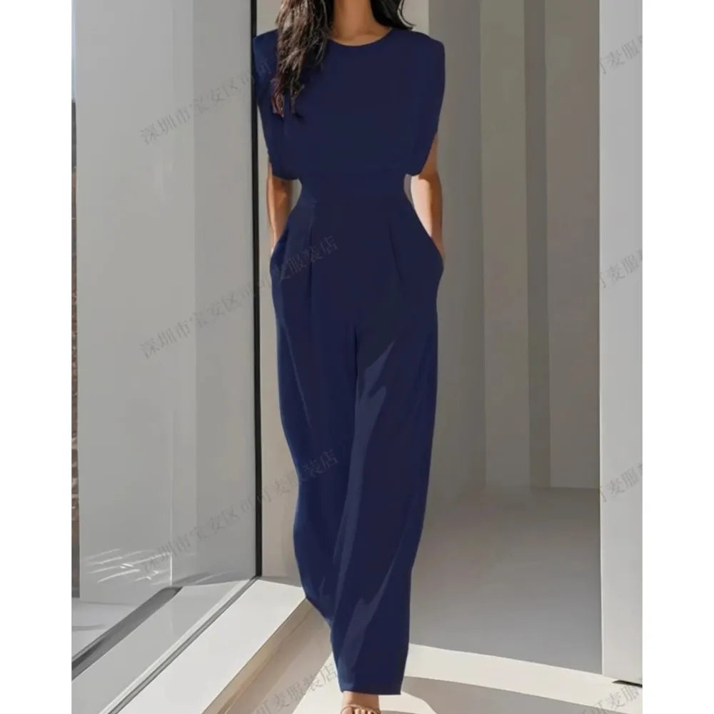 Pocketed Wide Jumpsuit