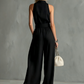 High neck wide leg jumpsuit