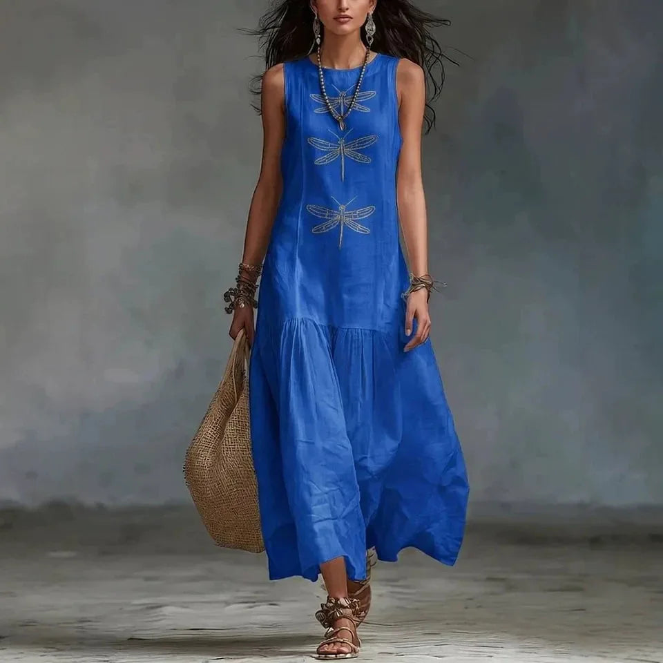 Boho dragonfly maxi dress
