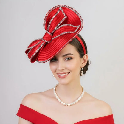 Ribbon bow fascinator hat