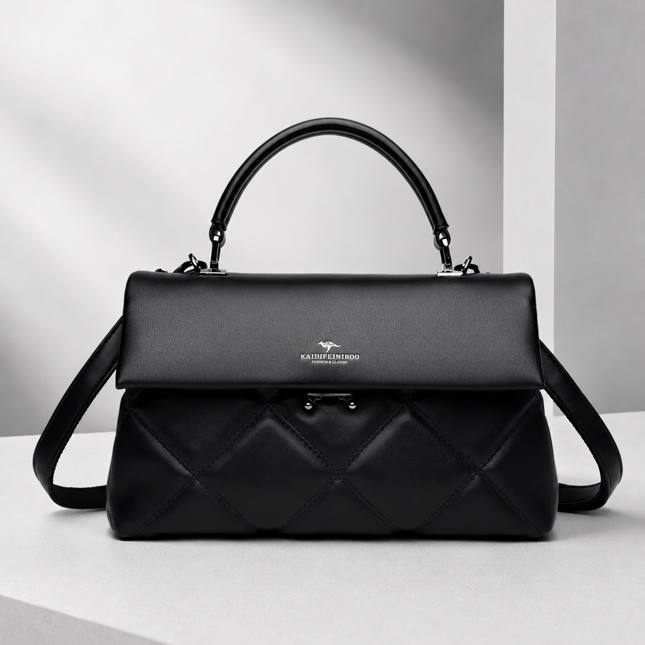 Black Quilted Handbag
