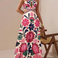 Sleeveless floral maxi dress