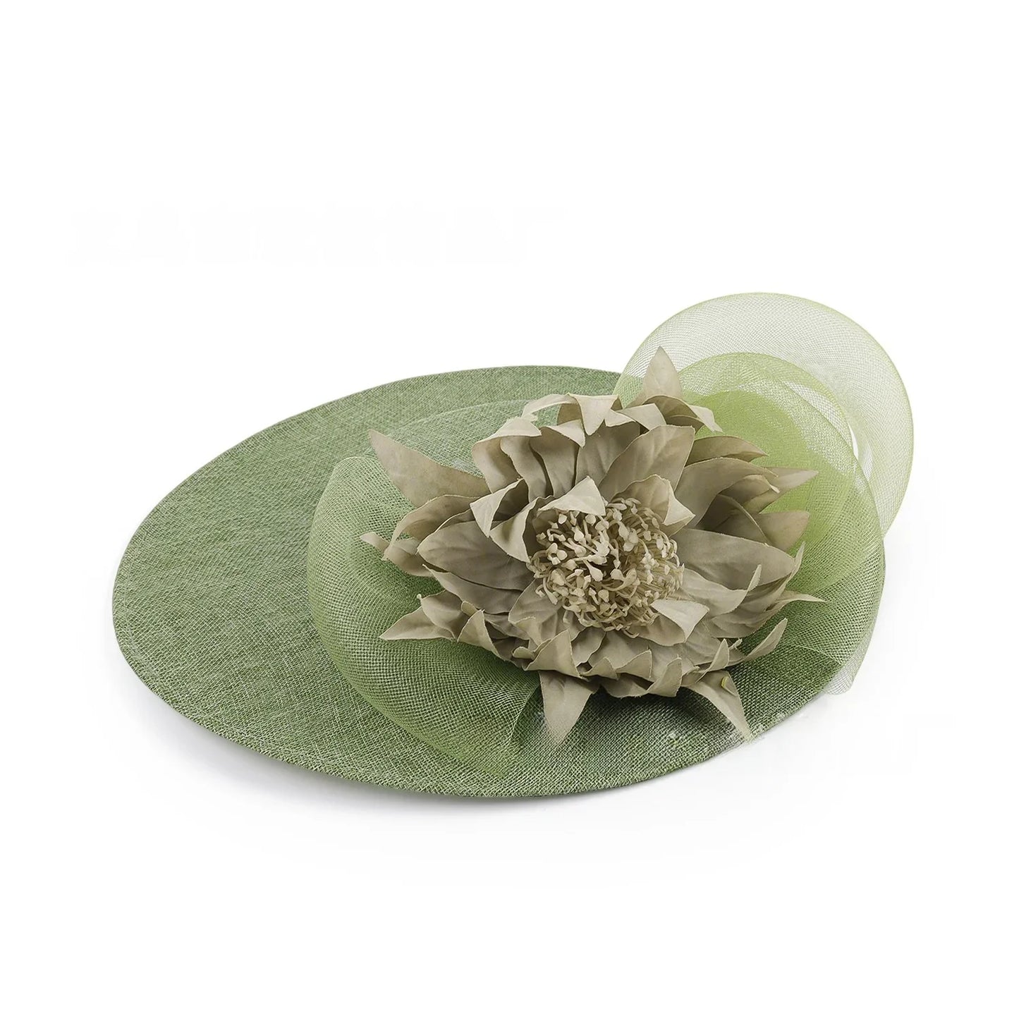 Floral wide brim fascinator