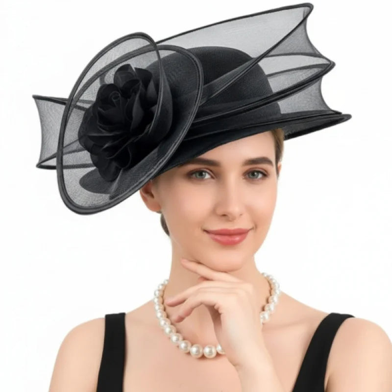 Wide Brim Flower Fascinator