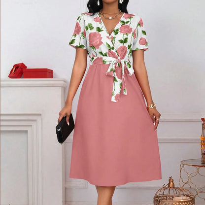 floral A-line dress