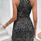 Sleeveless tie waist dress