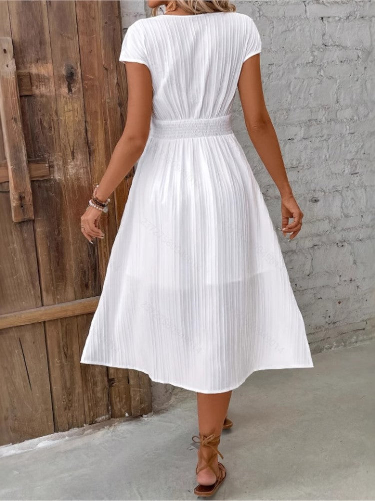 V neck lace dress