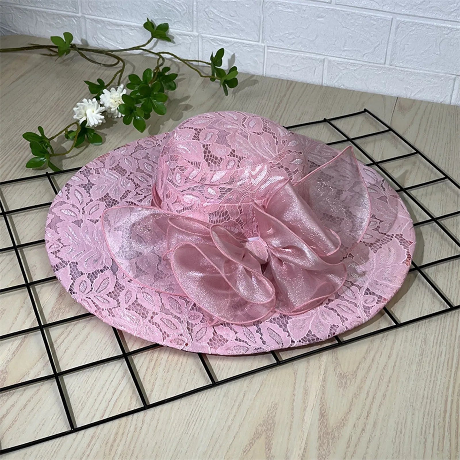 Floral lace women hat
