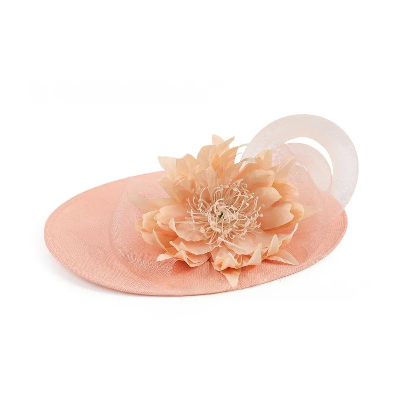 Elegant floral mesh hat