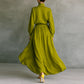 Green linen look set