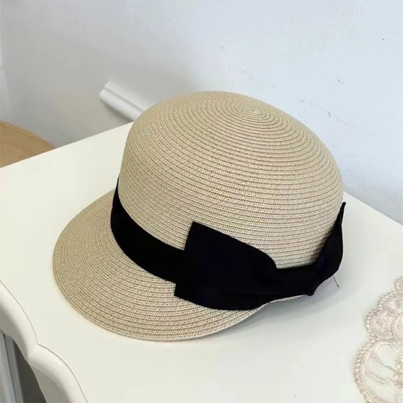 Bow accent summer hat