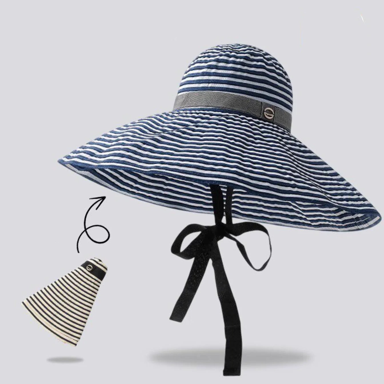 Ribbon tie floppy hat