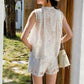 White floral lace top