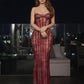 Lace Corset Evening Dress