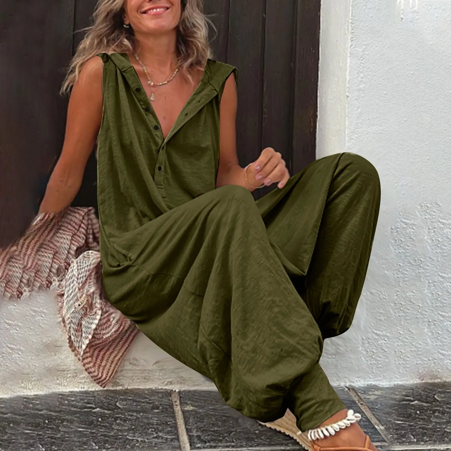 Hooded Pocket Romper