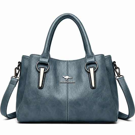 Blue gray shoulder bag