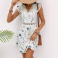 Floral ruffle sleeve dress