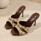 Printed slip on heels