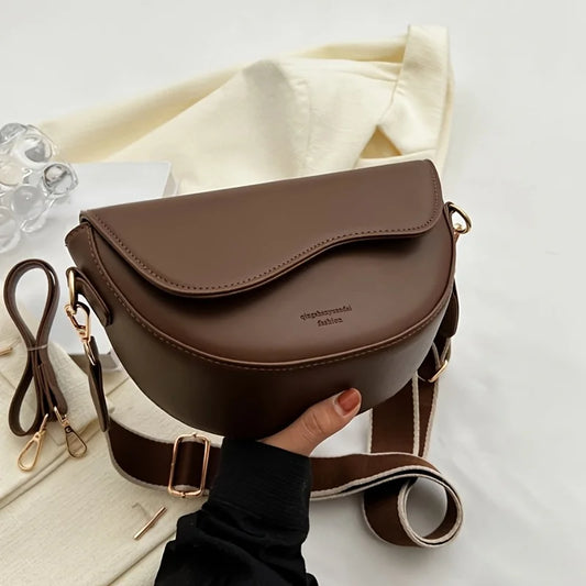 Saddle crossbody bag brown