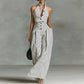 Women's striped jumpsuit