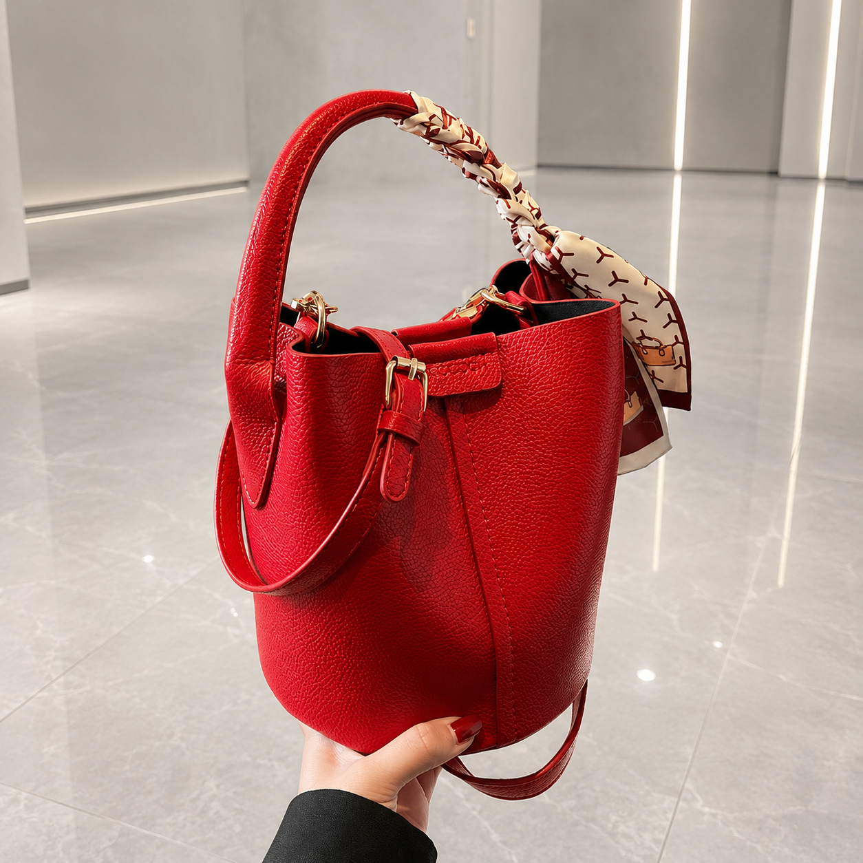 Scarf Accent Handbag