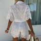 Collared short sleeve jumpsuit
