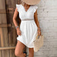 Scalloped lace neckline dress