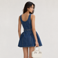 Blue jean mini dress