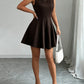 Brown fit flare dress