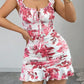 Sleeveless botanical print dress