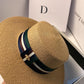 Striped Ribbon Beach Hat