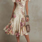 V neck floral dress